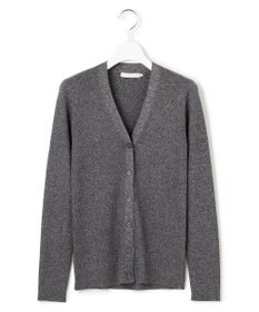 ICB L 【洗える】 エクストラファインメリノリブ Vネックカーディガン
