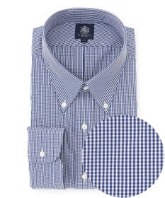J.PRESS MEN 【KING SIZE】【PREMIUM PLEATS / 形態安定】ギンガムチェック ドレスシャツ / B.D.