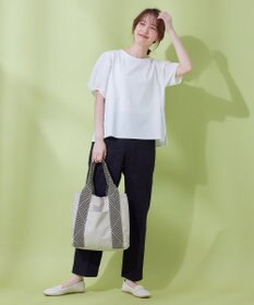 ANY L 【吸水速乾/UVケア】ミニサッカーコンビ袖ボリュームカットソー