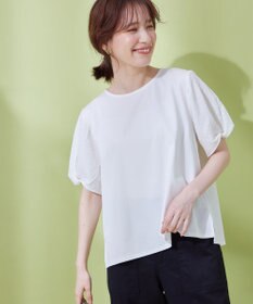 ANY L 【吸水速乾/UVケア】ミニサッカーコンビ袖ボリュームカットソー