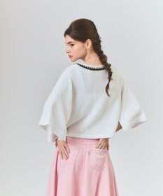 GRACE CONTINENTAL ツイーディーニットカーディガン