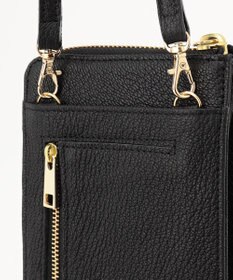 UNBILLION perche 牛革ハラコタイプ×ゴートモバイルウォレットショルダー