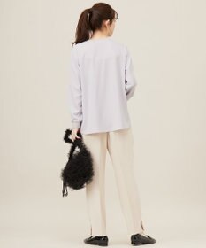 ANY SIS L 【洗える】2wayストレッチジョーゼットロゴ ロンT