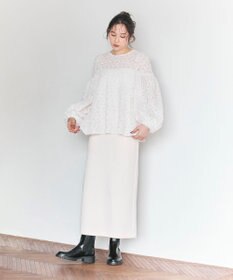 #Newans 【洗える】フィラッフィギャザースリーブブラウス