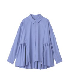 YECCA VECCA ペプラムギャザーシャツ