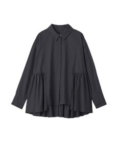 YECCA VECCA ペプラムギャザーシャツ