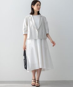 組曲 S エンブロイダリーレースフレアスリーブ ワンピース