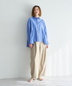 YECCA VECCA ペプラムギャザーシャツ