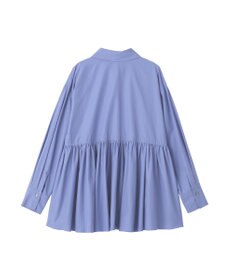 YECCA VECCA ペプラムギャザーシャツ