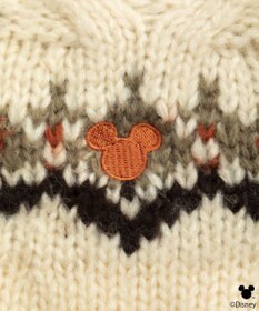 earth music&ecology 【予約】Disney/ミッキー刺繍ノルディックニットチュニック