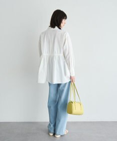 YECCA VECCA ペプラムギャザーシャツ