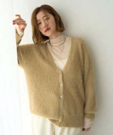 YECCA VECCA ラメシャギーカーディガン
