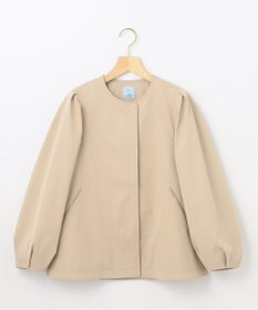 組曲 S コットンライクツイル ノーカラーショート丈コート