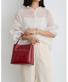 MioFIRANO スクエアエナメルハンドバッグ 2WAY　FIRANO フィラノ