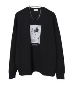 WEGO 【２点セット】アクセ付きフォトグラフィックプルオーバー