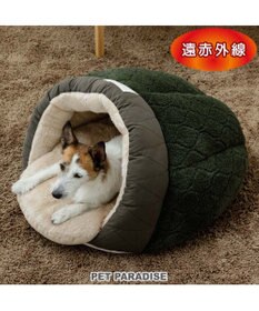 PET PARADISE ペットパラダイス 遠赤外線 ドーム型 寝袋 《オニオン柄》 小型犬