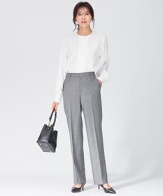 23区 L 【洗える】ピンタック ディテール ブラウス