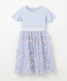 ANY KIDS 刺繍 チュール ワンピース