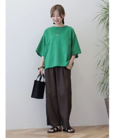 AMERICAN HOLIC 接触冷感ＳＺ５分袖カットプルオーバー