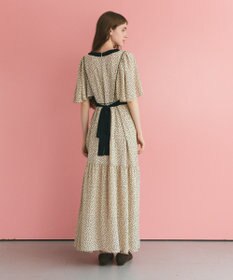 GRACE CONTINENTAL ドットフレアスリーブマキシ