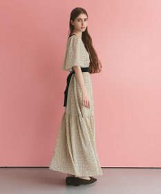 GRACE CONTINENTAL ドットフレアスリーブマキシ