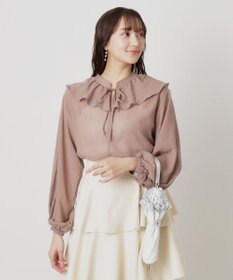 MOONBAT 【一級遮光/晴雨兼用】LANVIN en Bleu (ランバン オン ブルー)  折りたたみ日傘 シャイニーフリル 遮光 遮熱 UV