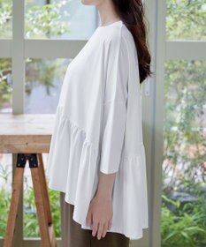 Tiaclasse 【洗える】ギャザーポンチョカットソープルオーバー