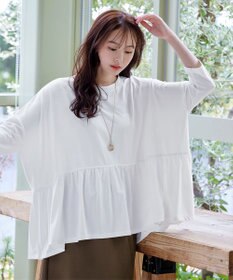 Tiaclasse 【洗える】ギャザーポンチョカットソープルオーバー