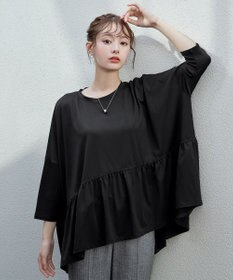 Tiaclasse 【洗える】ギャザーポンチョカットソープルオーバー