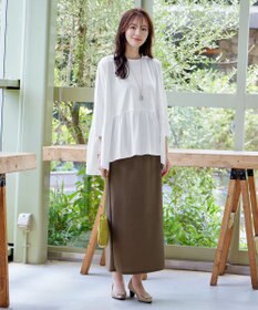 Tiaclasse 【洗える】ギャザーポンチョカットソープルオーバー