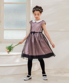 組曲 KIDS 【150-160㎝】チュールドット ドレス