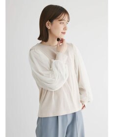 Green Parks 袖チュールドッキングリブプルオーバー