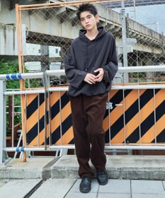 WEGO 【ウエストゴム/ユニセックス着用ITEM】コーデュロイイージーストレートパンツ