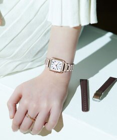 CITIZEN 【替えバンド付き電波時計】電池交換不要のスクエア2wayモデル ES9506-62A