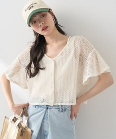 earth music&ecology ＳＥＴ２点レースカーディガン＋レイヤードインナー