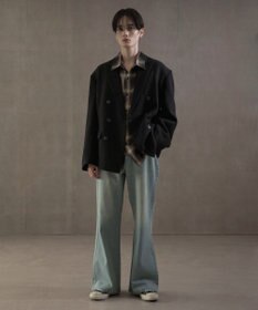 WEGO ボタンフライローライズフレアデニム