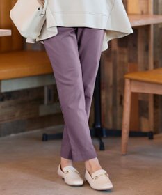 Tiaclasse 【洗える】裏起毛ストレッチテーパードパンツ