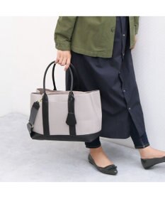 UNBILLION cachecache ショルダー付きパーテーション合成皮革トートL