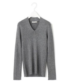 ICB 【洗える】エクストラファインメリノリブ Vネックニット