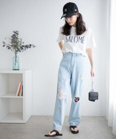 WEGO ヘビークラッシュローライズパンツ