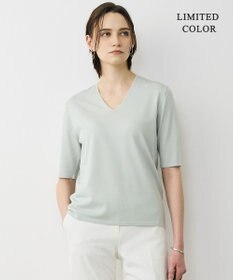 ICB L 【先行予約・WEB限定カラーあり】 シンセティックハイゲージ 半袖Vネックニット