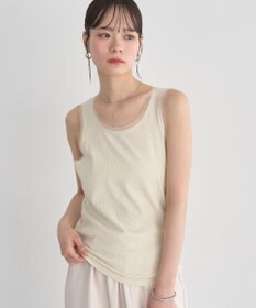 earth music&ecology エッジチュールラメテレコタンクトップ