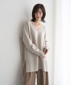 YECCA VECCA Vネックドロストデザインニット