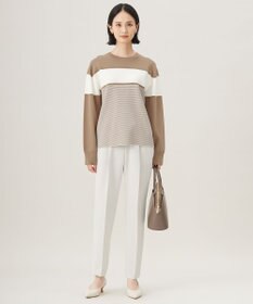 自由区 L 【カタログ掲載・洗える】モールコンビ ニット