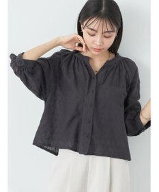 earth music&ecology 刺繍ギャザーブラウス