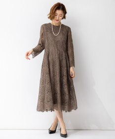 23区 【APPLAUDIR】Brocheリボンブーケレース ドレス