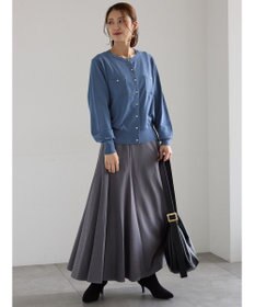 Te chichi サイドボタンピーチフレアスカート