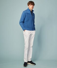 JOSEPH ABBOUD 【洗える】コットンバルキーニットブルゾン