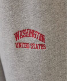 WEGO 【ANGIE VINTAGE】ワンポイント刺繍 裏毛 スウェットパンツ