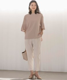 組曲 【UVケア・接触冷感】ライトアムンゼンジャージー袖フレア トップス